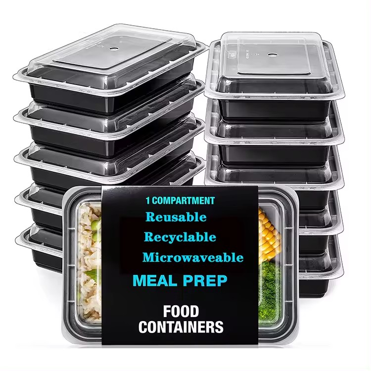 Plastic Disposable Meal Prep Containers With Lids (2)