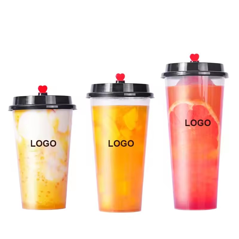 Custom logo 350ml 16oz 500ml 700ml disposable cups