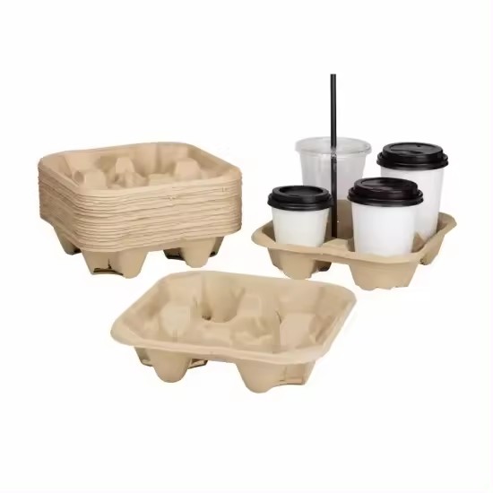 take away recycling 2 or 4 cup holder coffee cup carrier